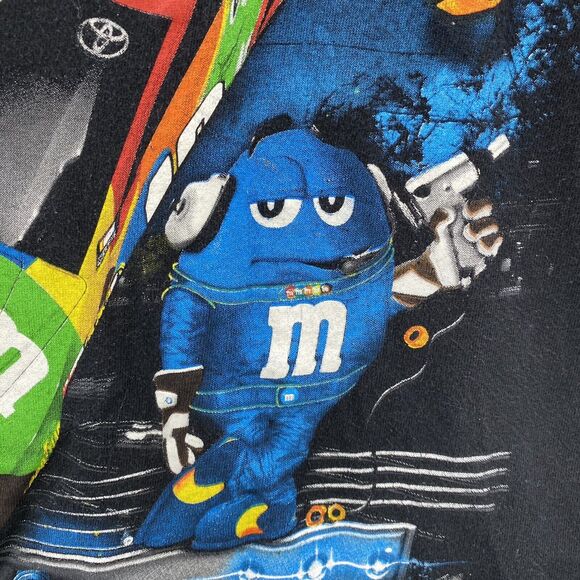 VTG M&M's Kyle Busch NASCAR Chase Authentic T Shirt Men's L All Over Print Tee - Picture 15 of 16